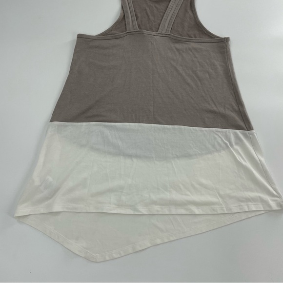LOLE Colorblock Grey and White Asymetric Hem Tank Top NWOT - Picture 6 of 11